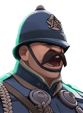 Warden gloat pose, default